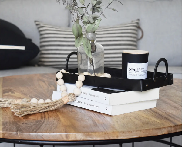 Wood Garland Jute and Leather // ONH Item 11887 Image 2