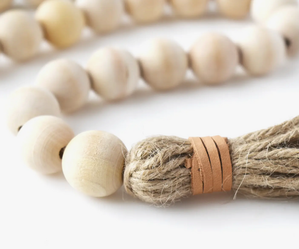 Wood Garland Jute and Leather // ONH Item 11887 Image 1