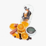 Camp Craft Cocktail Old Fashioned jar, dried orange slices, cherries, and sugar.
