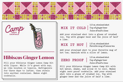 Camp Craft Cocktail Hibiscus Ginger Lemon // ONH Item 11917 Image 2