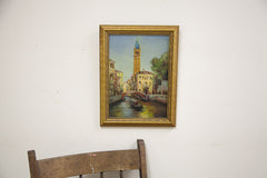 Painting of Bridge and Gondola Italy // ONH Item 1192
