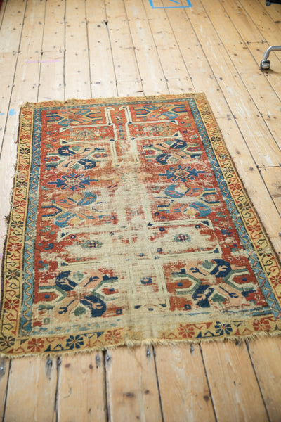 3x5 Antique Fragment Caucasian Rug // ONH Item 11942 Image 6