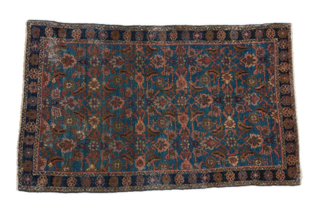 3x5 Vintage Fine Distressed Hamadan Rug // ONH Item 11980
