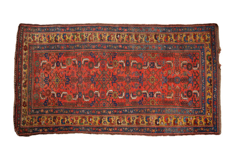 4x7.5 Antique Kurdish Bijar Rug // ONH Item 11998