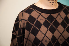 Vintage Fendi Argyle Sweater // Unisex Size L - XL // ONH Item 1695 Image 1