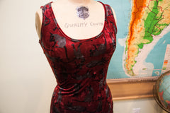 Vintage Betsey Johnson Blue Velvet Dress // Size S - M - 6 // ONH Item PROB1660 Image 1