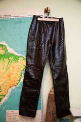 Vintage Michael Kors Crocodile Pants // Size 2 - 4 // Ladies Leather // ONH Item 1707 Image 2