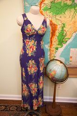 Vintage Betsey Johnson Floral Flowing Dress // Size 4 - 6 or XS - S // ONH Item 1711 Image 6