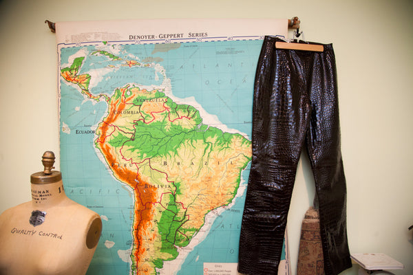 Vintage Michael Kors Crocodile Pants // Size 2 - 4 // Ladies Leather // ONH Item 1707
