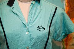 Vintage 50s Embroidered Bowling Shirt // New Jersey // Size XS - S - Petite // ONH Item 1708 Image 2