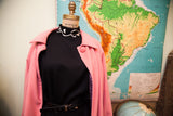 Vintage Istante by Versace black dress with white scalloped neck design.