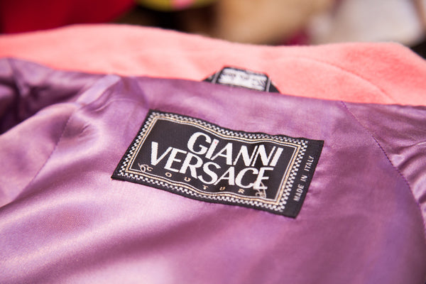 Vintage 90s Versace Couture Pink Coat // Size L - XL // ONH Item 1694 Image 1