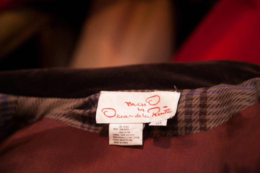 Vintage Miss O Oscar de la Renta Dress Two Piece Peplum Top // Size L - 10 - 12 - 14 // ONH Item 1671 Image 1