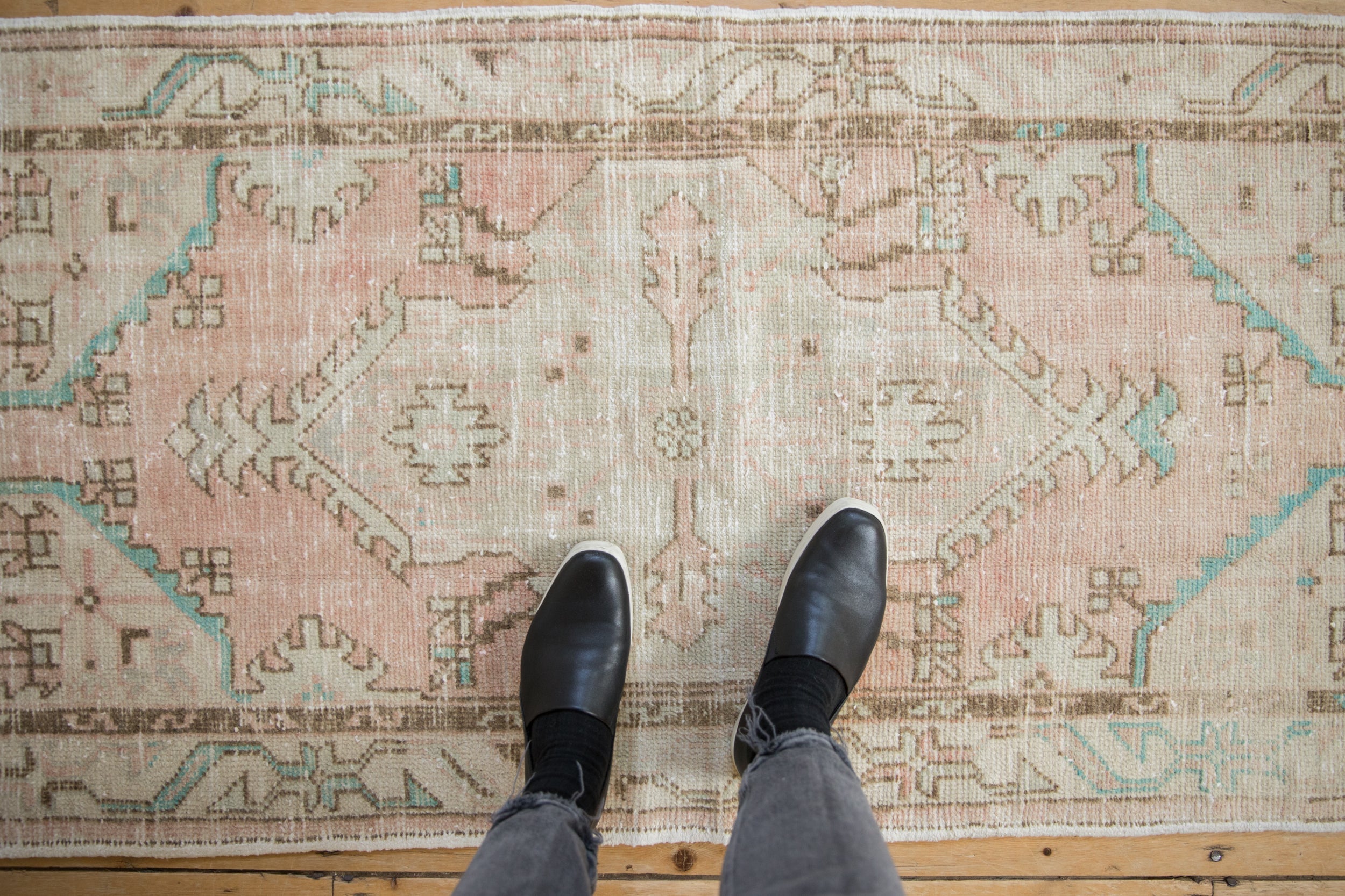 Vintage Distressed Oushak Rug Runner // ONH Item: 12019, Image 1