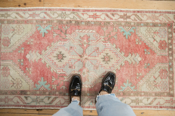Vintage Distressed Oushak Rug Runner // ONH Item: 12022, Image 1