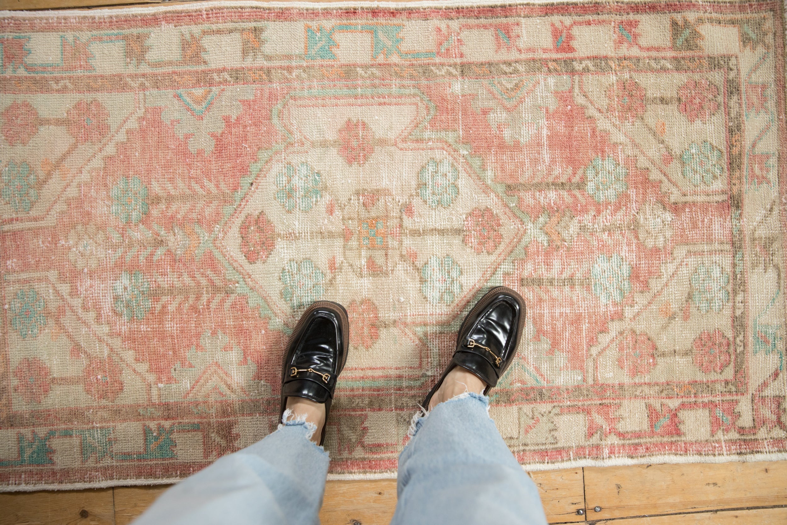 Vintage Distressed Oushak Rug // ONH Item: 12025, Image 1