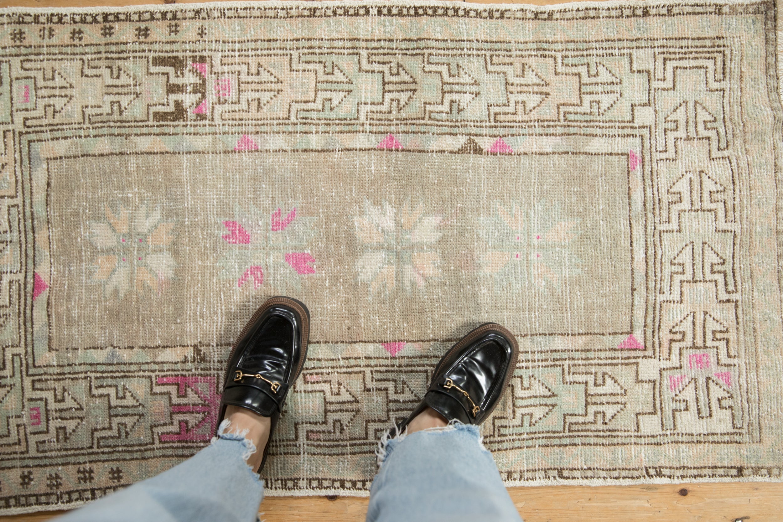 Vintage Distressed Oushak Rug // ONH Item: 12026, Image 1
