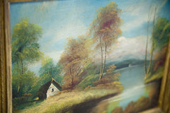 Cottage on the Lake Oil Painting // ONH Item 1203 Image 5