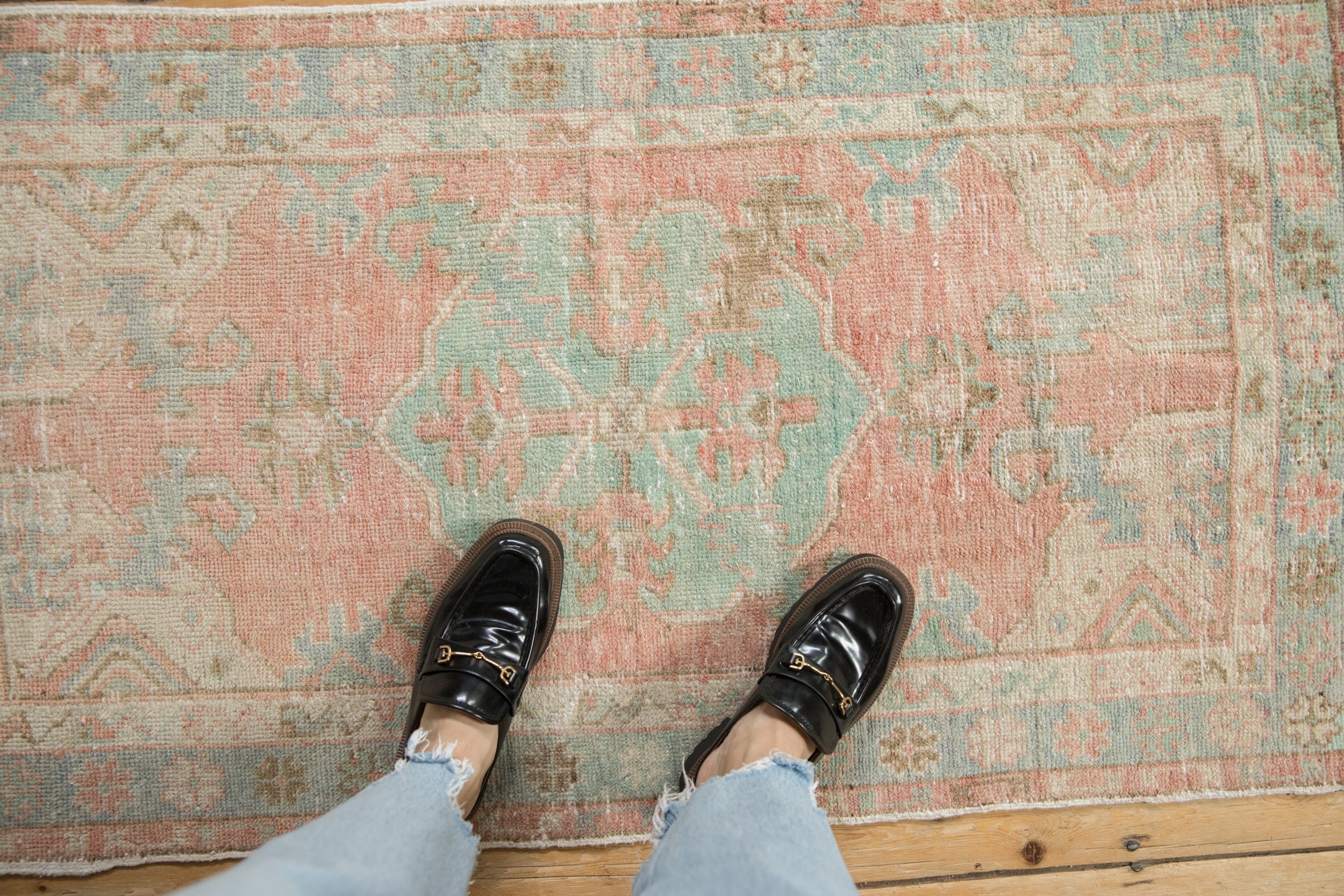 Vintage Distressed Oushak Rug // ONH Item: 12030, Image 1