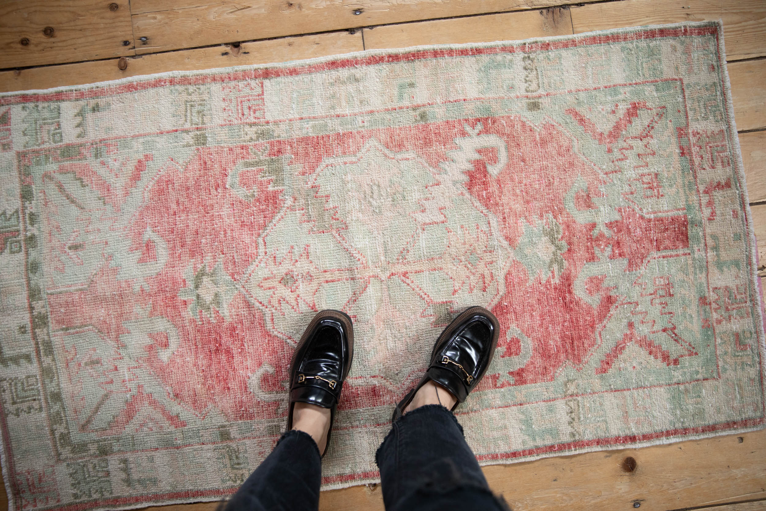 Vintage Distressed Oushak Rug Runner // ONH Item: 12047, Image 1