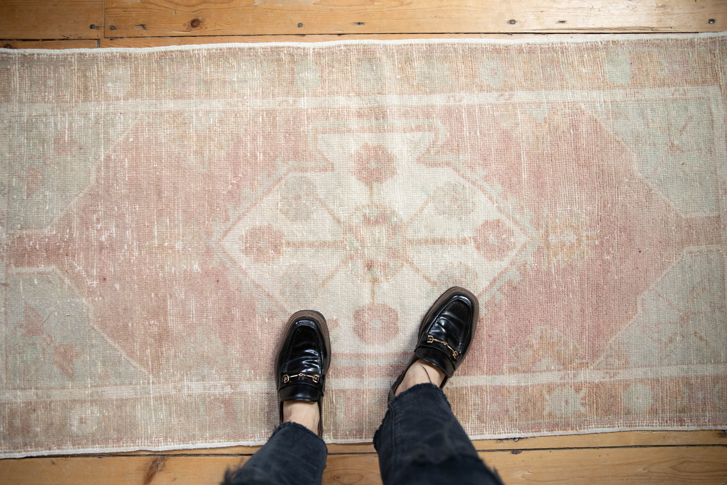 Vintage Distressed Oushak Rug Runner // ONH Item: 12049, Image 1