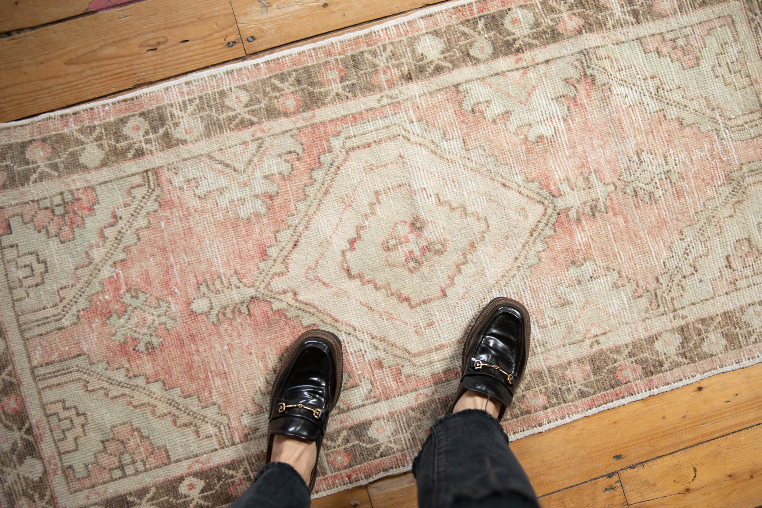 Vintage Distressed Oushak Rug Runner // ONH Item: 12050, Image 1