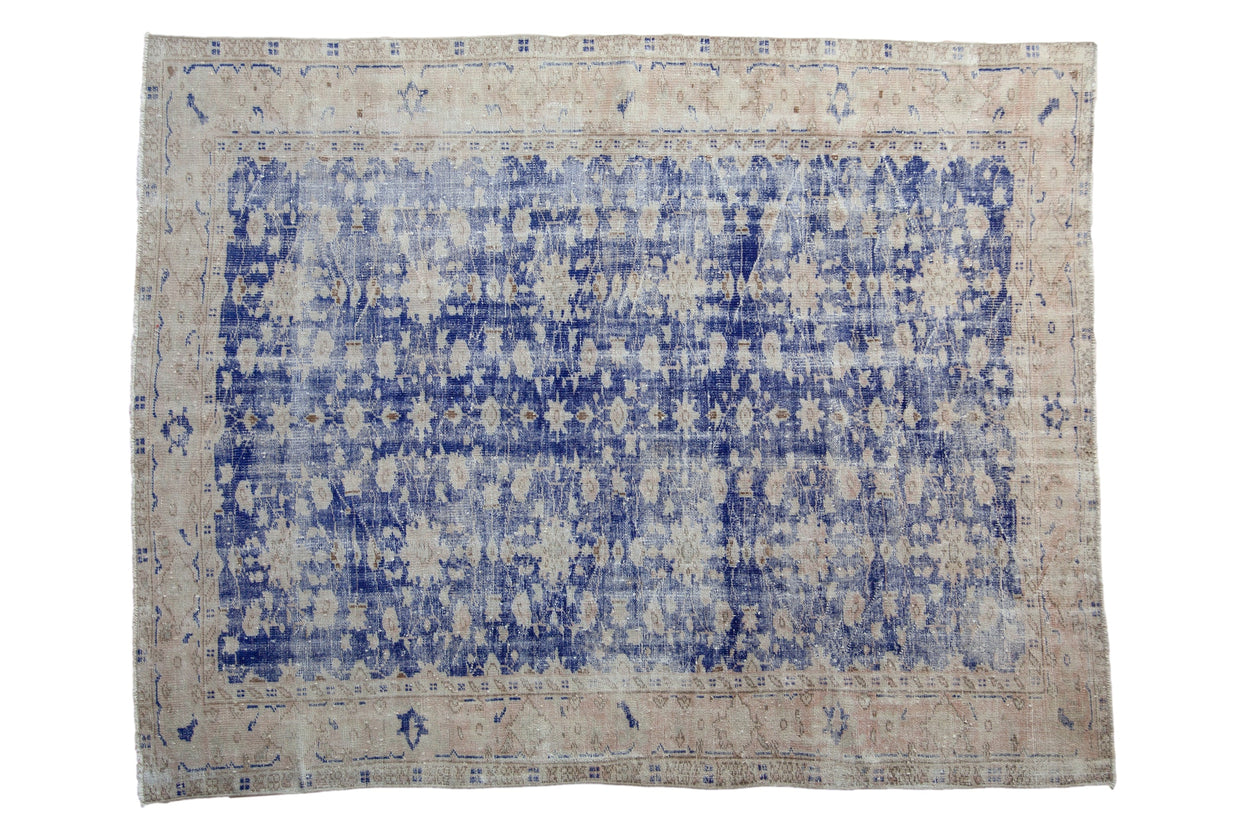 6.5x8.5 Vintage Distressed Oushak Carpet // ONH Item 12058
