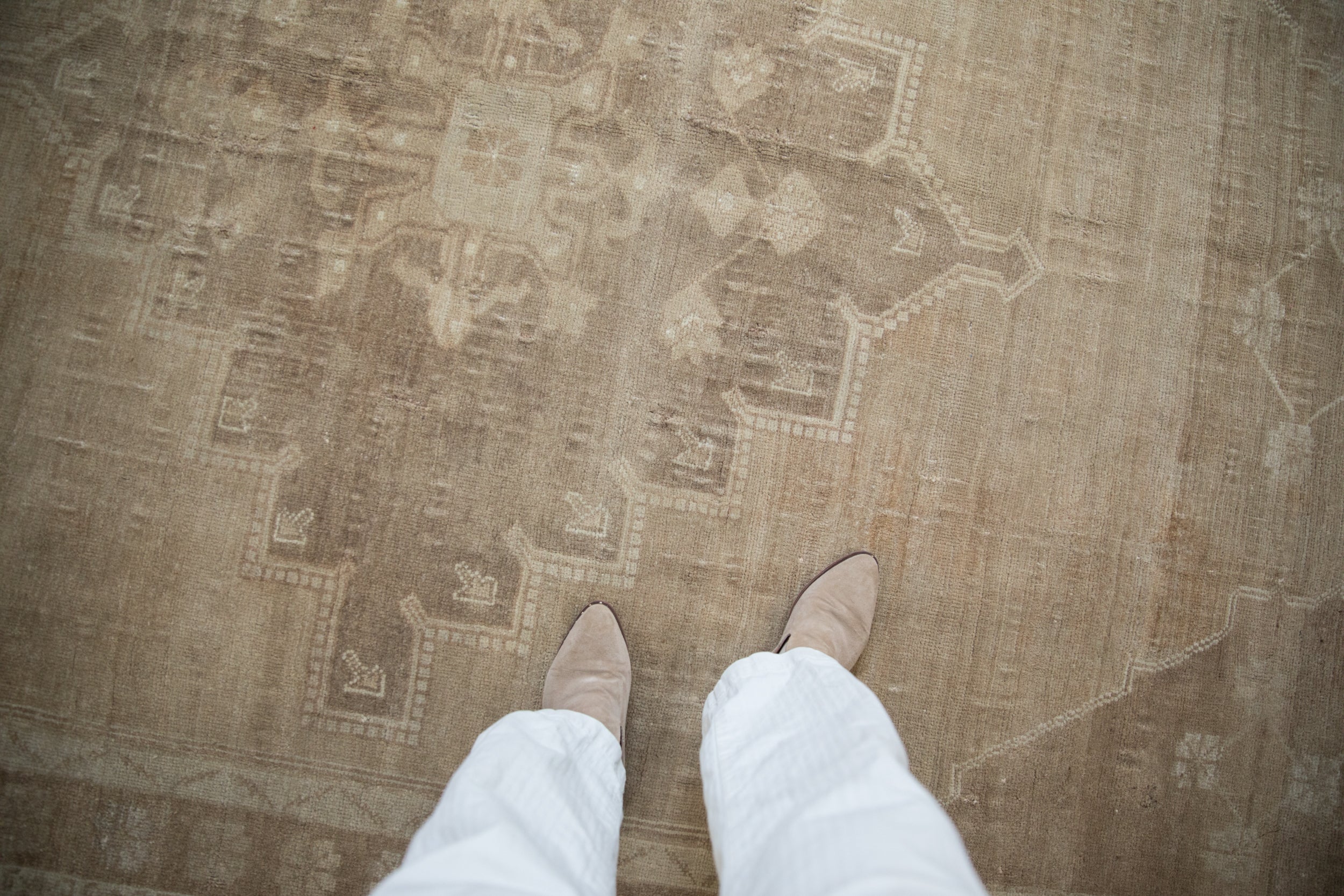 6.5x10 Vintage Distressed Oushak Carpet // ONH Item 12073 Image 1