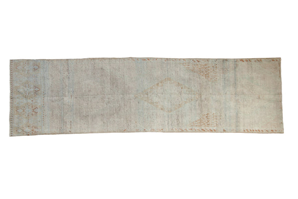 2.5x9 Vintage Distressed Overdyed Fragment Turkish Rug Runner // ONH Item 12078