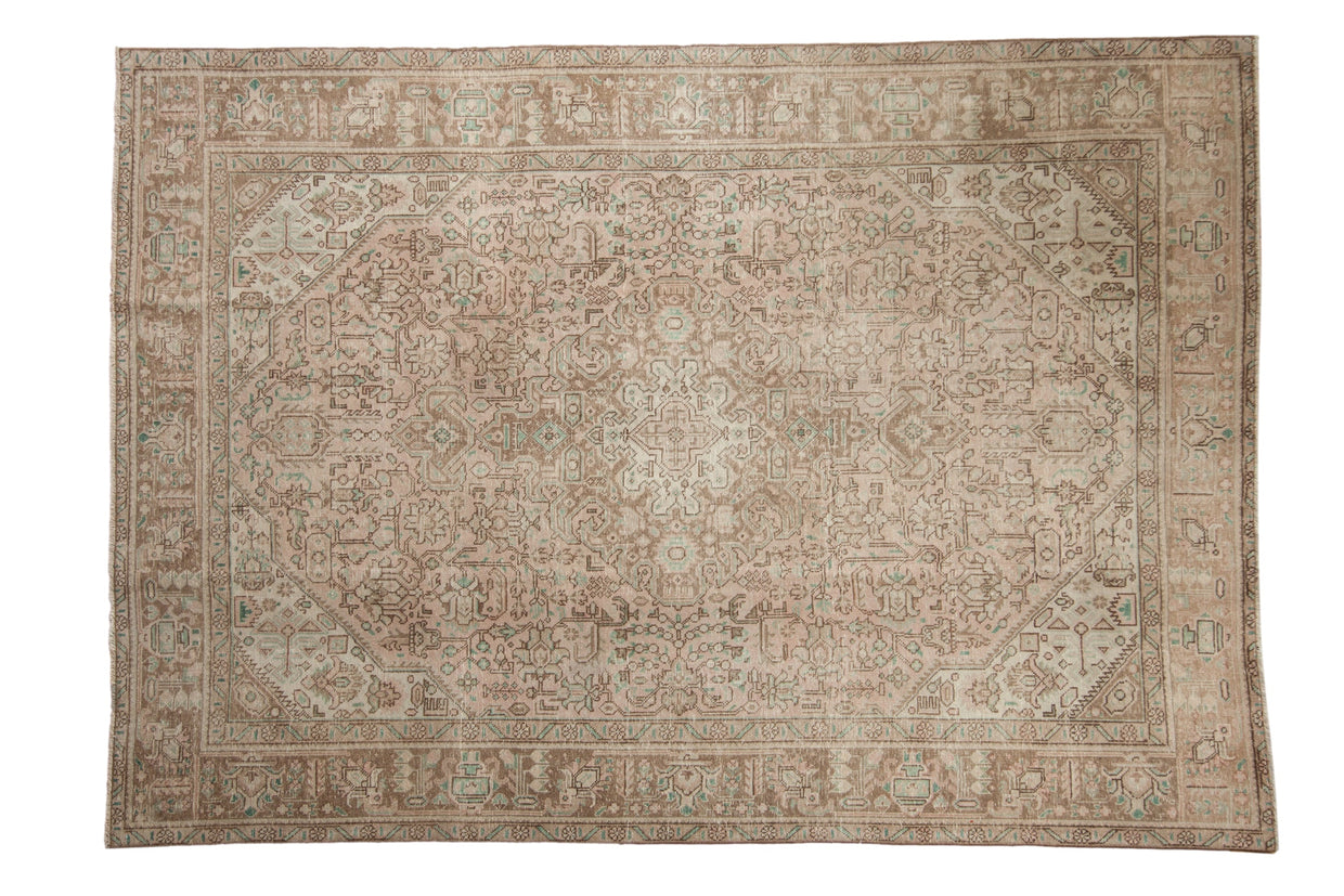 6.5x9 Vintage Distressed Tabriz Carpet