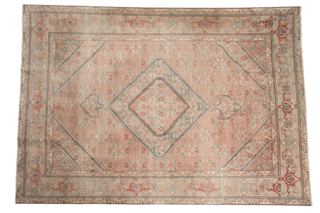 Vintage Distressed Tea Washed Tabriz Carpet // ONH Item: 12087