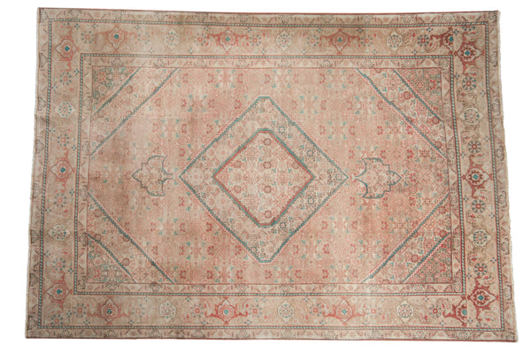 Vintage Distressed Tea Washed Tabriz Carpet // ONH Item: 12087