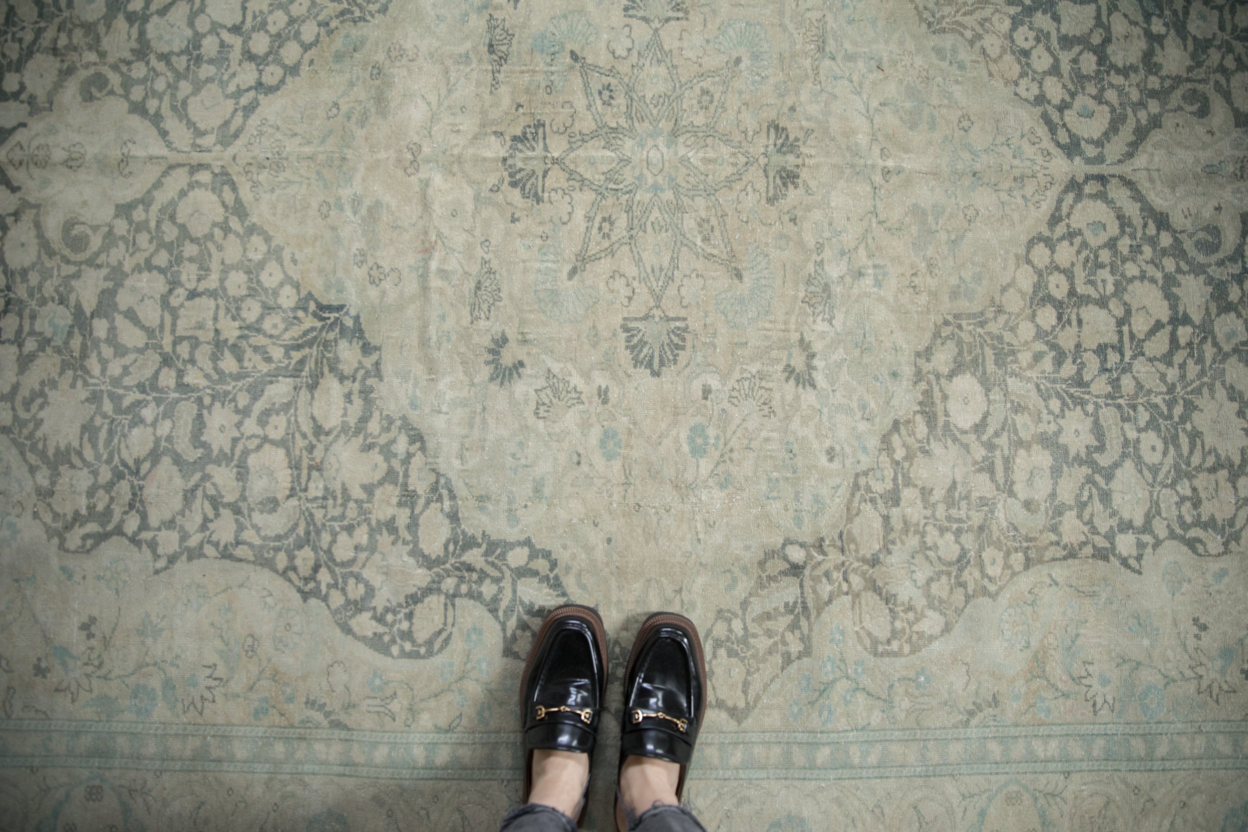 Vintage Distressed Kayseri Carpet // ONH Item: 12090, Image 1