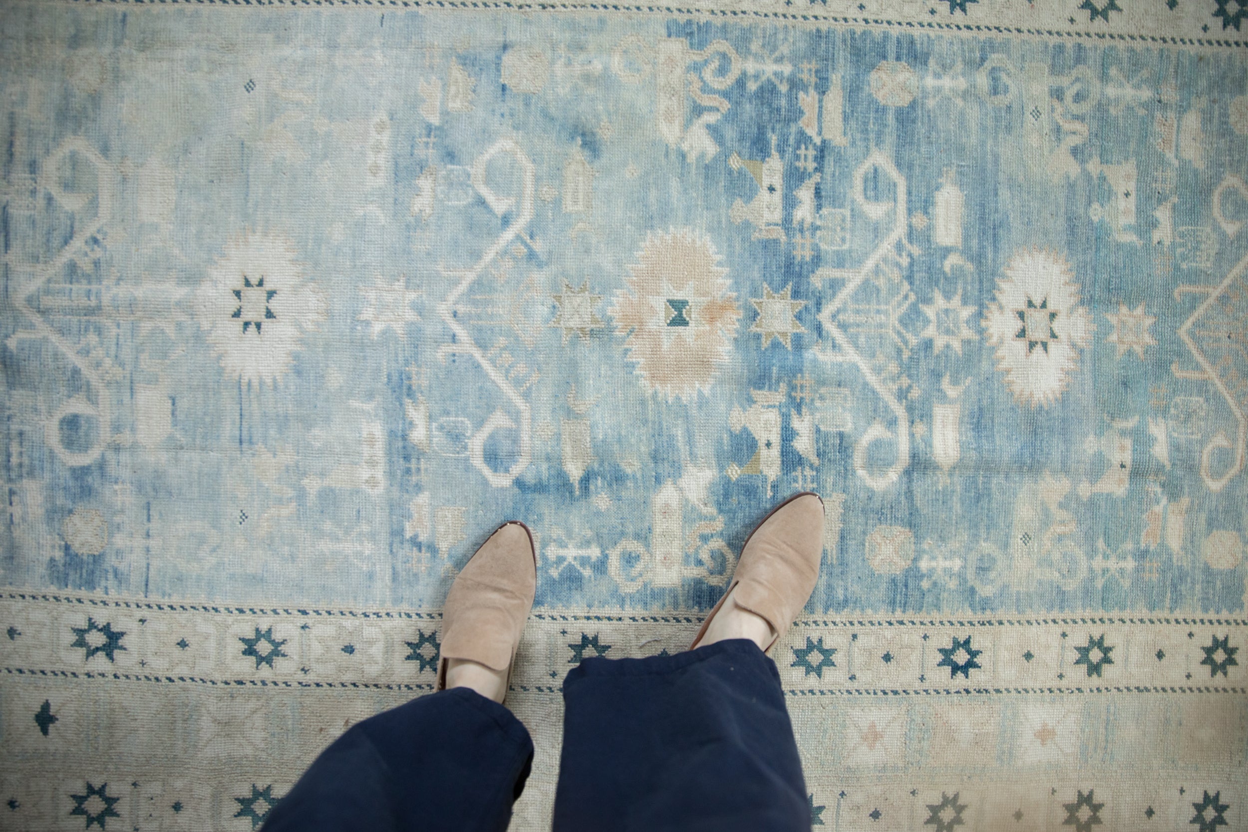 4x7 Vintage Distressed Oushak Rug // ONH Item 12102 Image 1