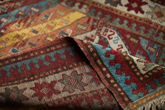 3x5 Colorful Antique Kazak Rug // ONH Item 1211 Image 3