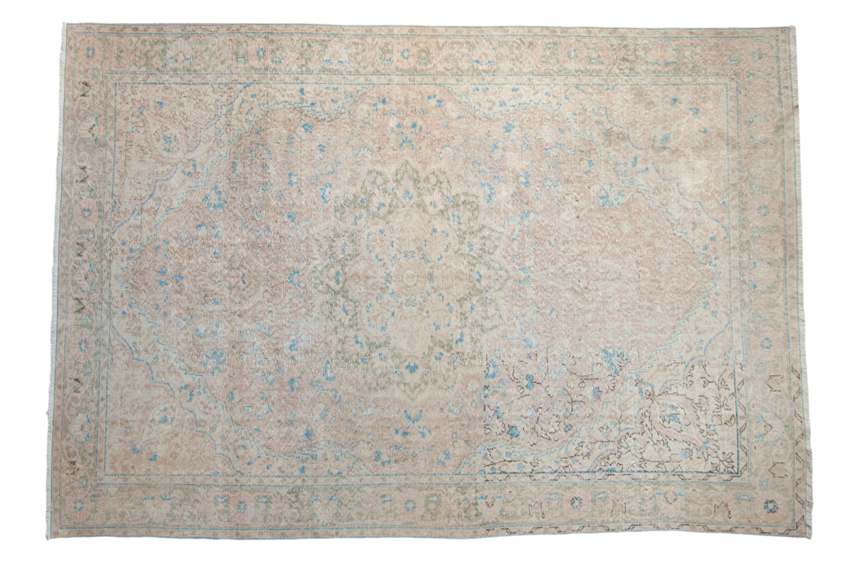 7x10 Vintage Distressed Mahal Carpet // ONH Item 12115