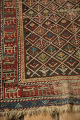 3.5x4.5 Antique Caucasian Square Rug // ONH Item 12116 Image 4