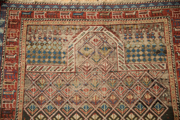 3.5x4.5 Antique Caucasian Square Rug // ONH Item 12116 Image 6