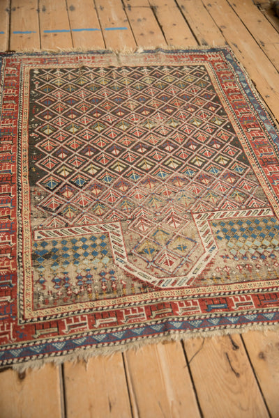 3.5x4.5 Antique Caucasian Square Rug // ONH Item 12116 Image 7