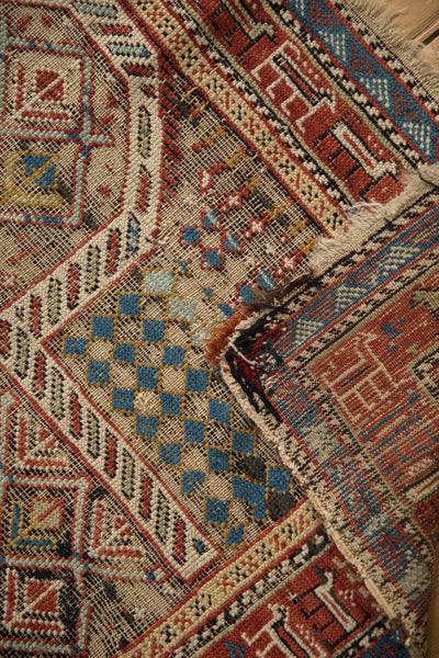 3.5x4.5 Antique Caucasian Square Rug // ONH Item 12116 Image 9