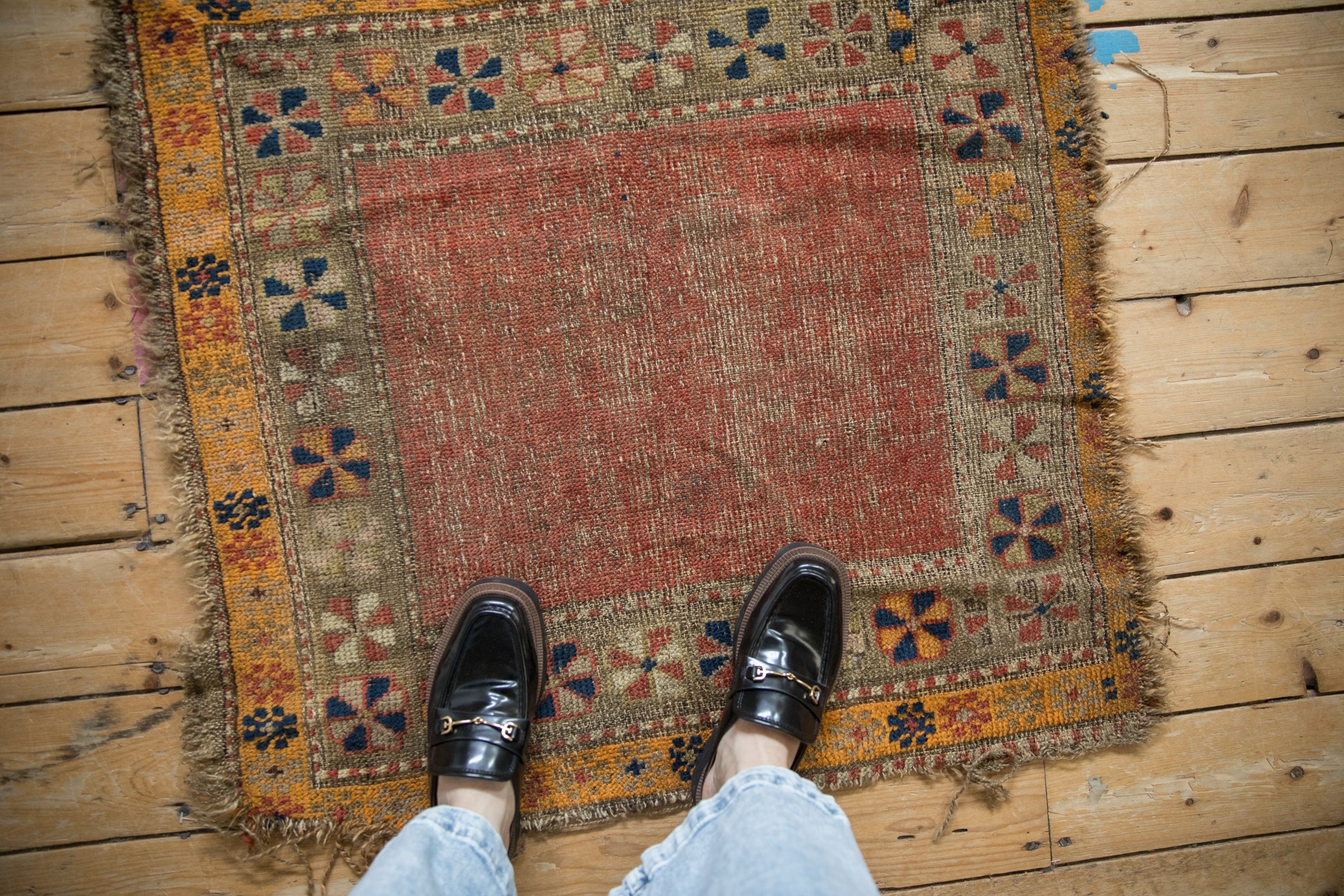 Antique Caucasian Square Rug // ONH Item: 12118, Image 1