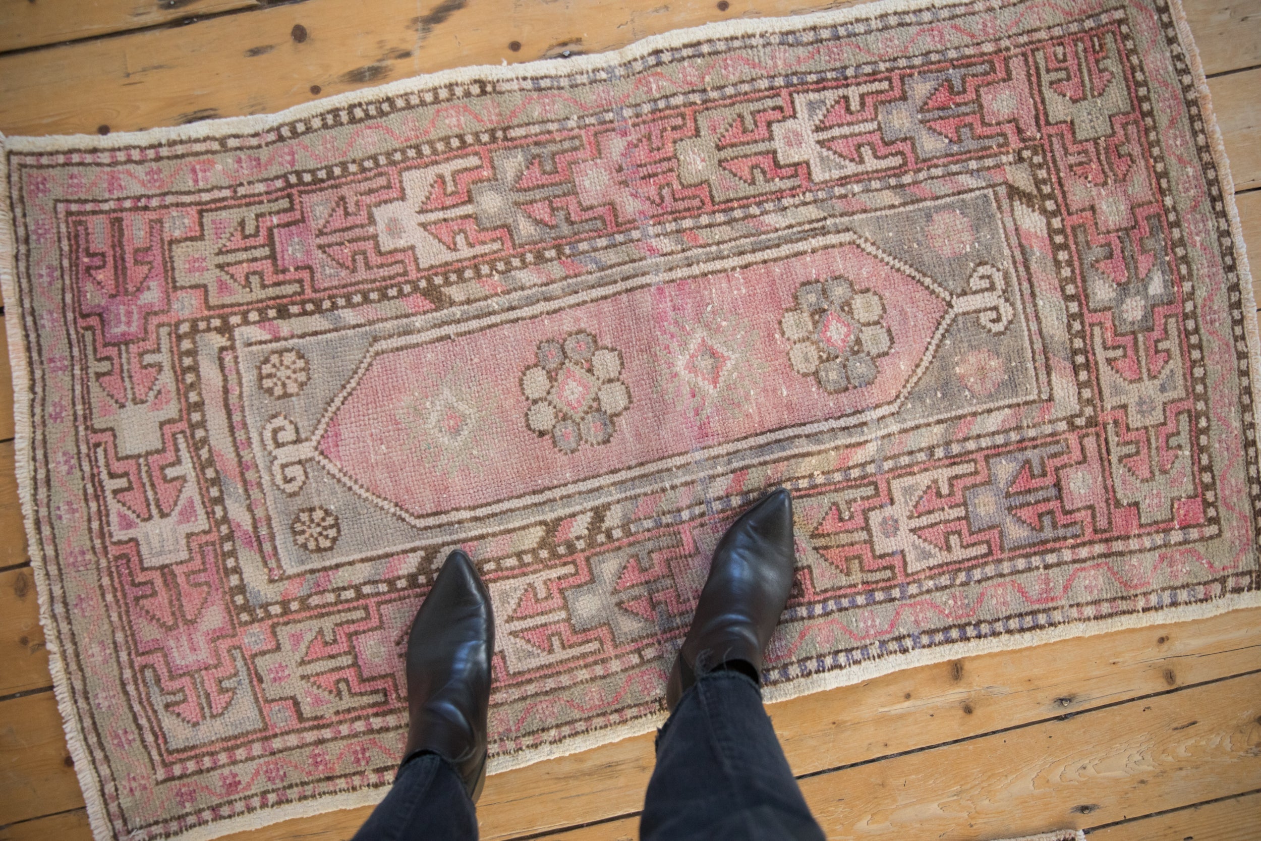 Vintage Distressed Oushak Rug // ONH Item: 12134, Image 1