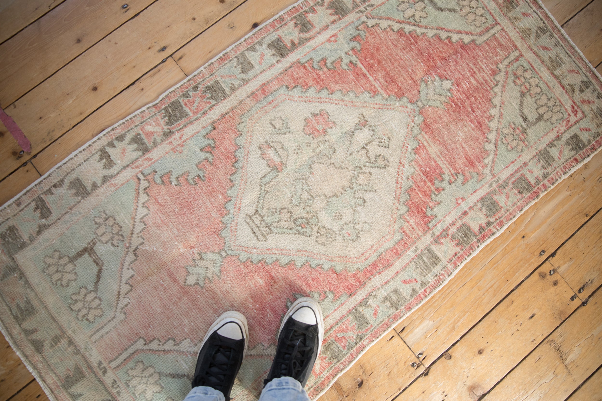 Vintage Distressed Oushak Rug Runner // ONH Item: 12136, Image 1