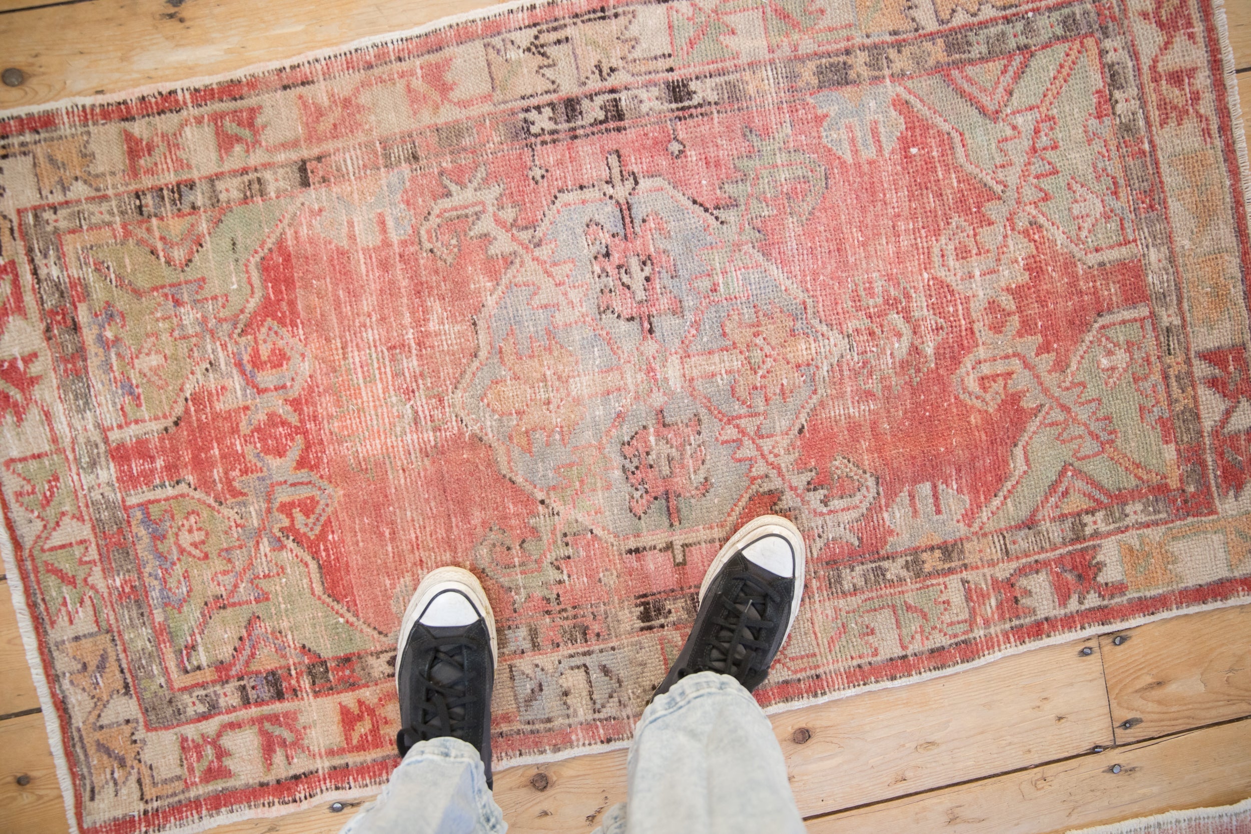 Vintage Distressed Oushak Rug // ONH Item: 12137, Image 1