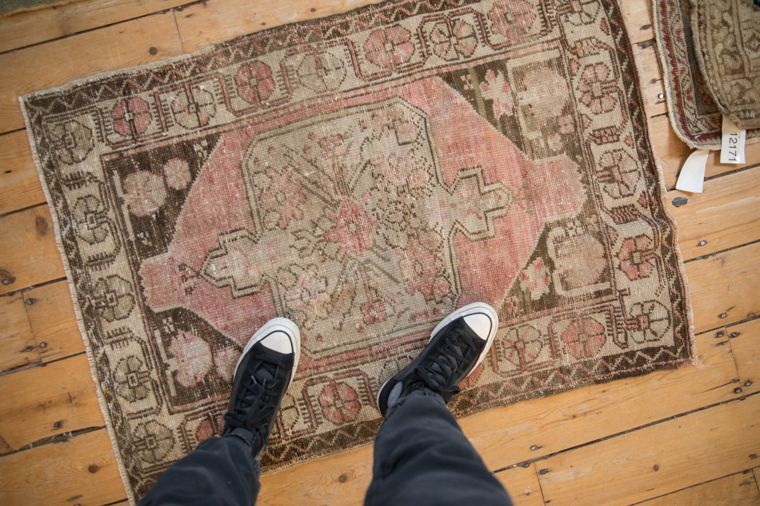 Vintage Distressed Oushak Rug // ONH Item: 12141, Image 1