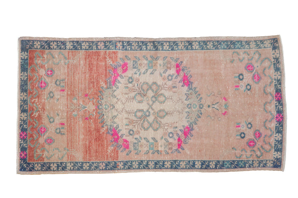 Vintage Distressed Oushak Rug Runner // ONH Item: 12143
