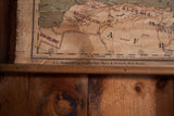 J.L. Hammett Co. publisher on antique Europe canvas map showing creasing and wear.