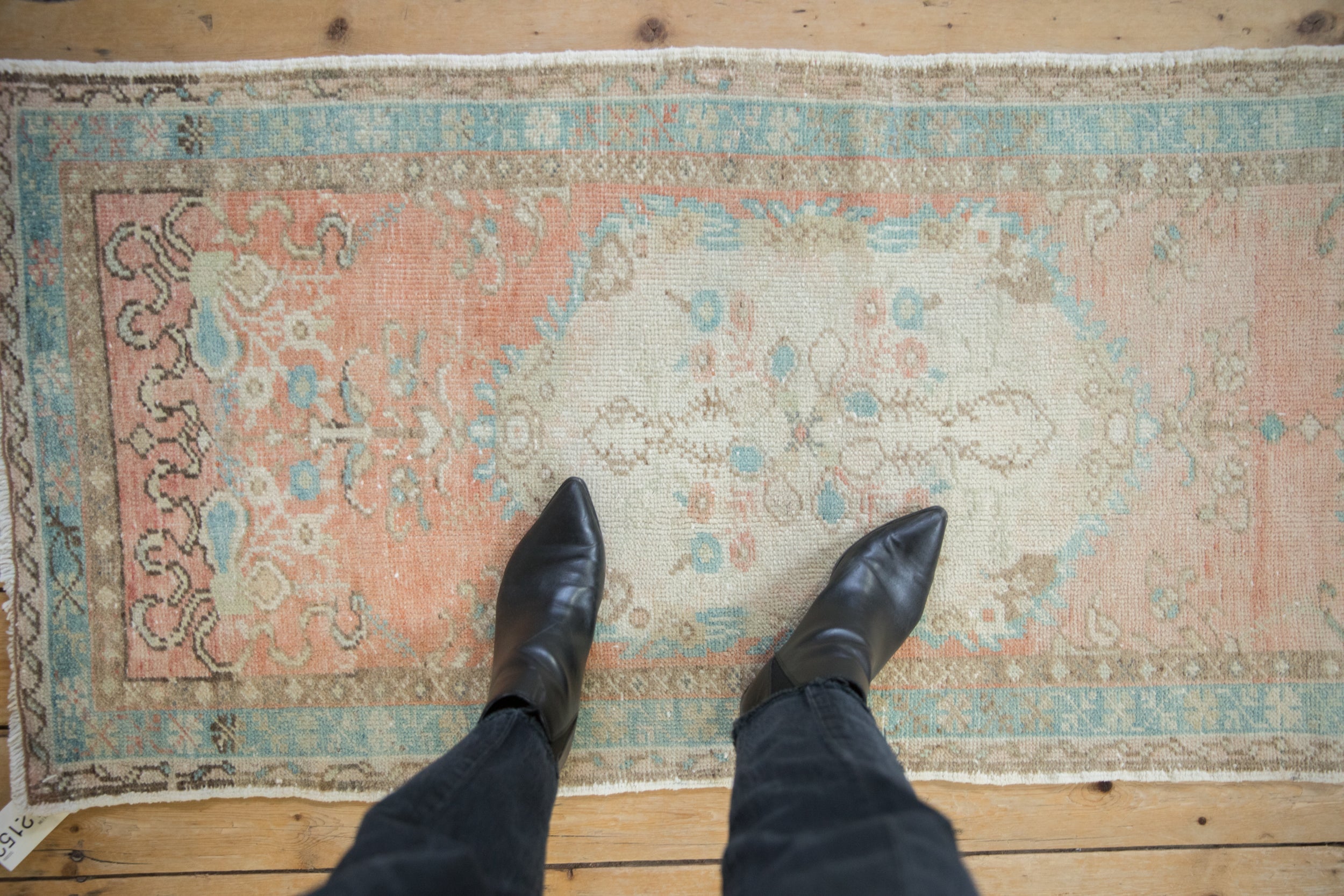 Vintage Distressed Oushak Rug Runner // ONH Item: 12152, Image 1