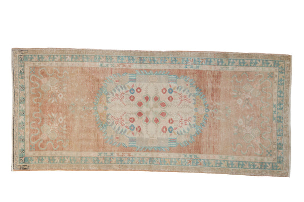 Vintage Distressed Oushak Rug Runner // ONH Item: 12153