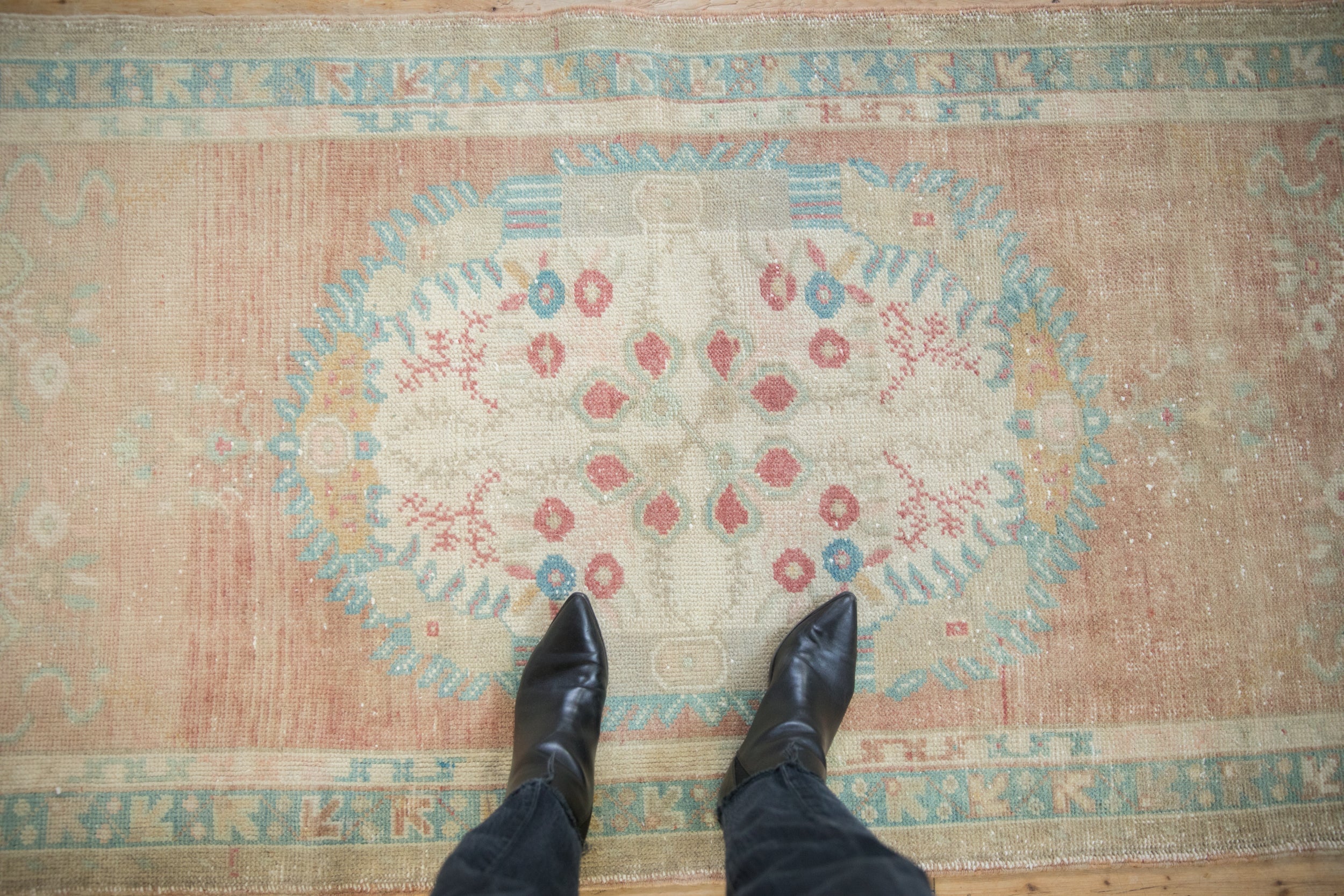 Vintage Distressed Oushak Rug Runner // ONH Item: 12153, Image 1